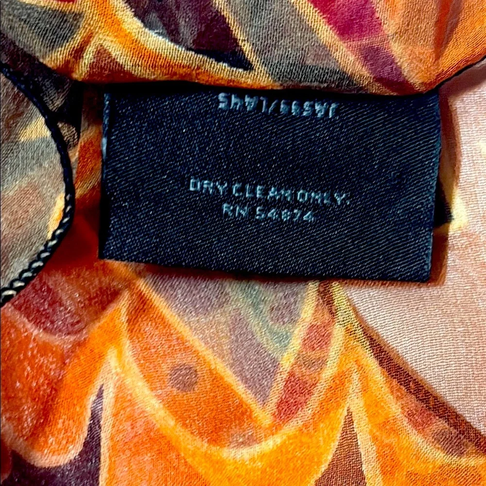 The Limited Red and Orange Silk Scarf with Elegant Design